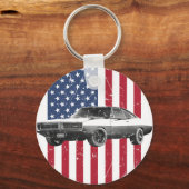 dodge charger american flag キーホルダー (正面)
