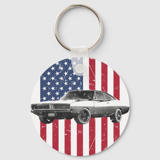 dodge charger american flag キーホルダー (正面)