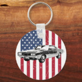 Dodge Charger Muscle Car キーホルダー (正面)