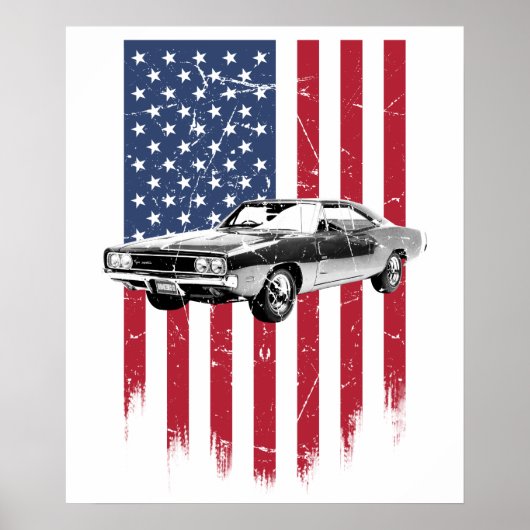 Dodge Charger Muscle Car ポスター (正面)