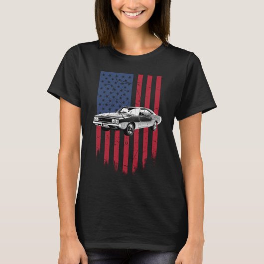 Dodge Charger Muscle Car Tシャツ (正面)