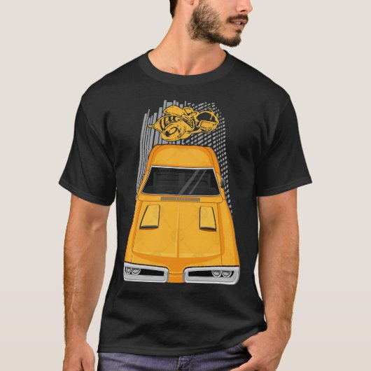 Dodge Coronet Super Bee 1970 - yellow T-Shirt Tシャツ (正面)