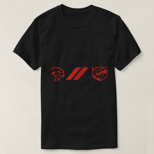 Dodge Hellcat Viperロゴ Tシャツ (デザイン正面)