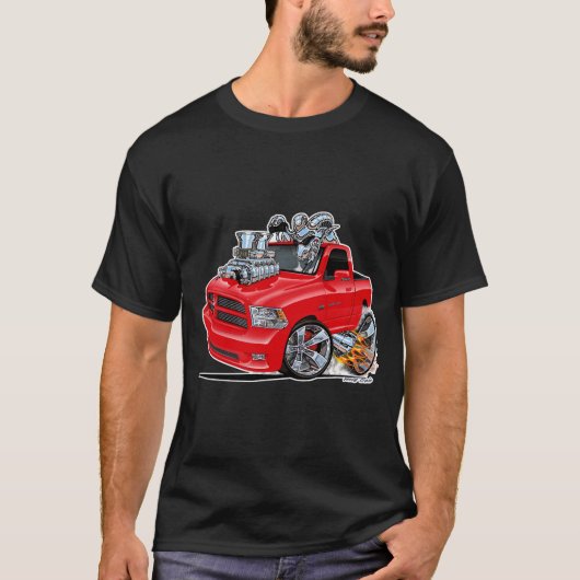 Dodge Ram Red 1500ピックアップトラック Tシャツ (正面)