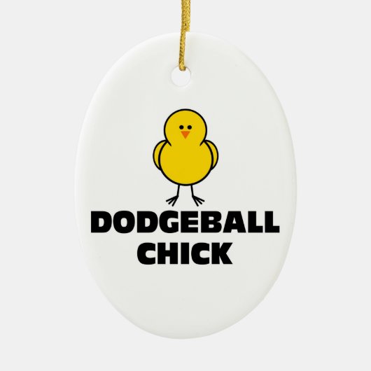 Dodgeballのひよこ セラミックオーナメント (正面)