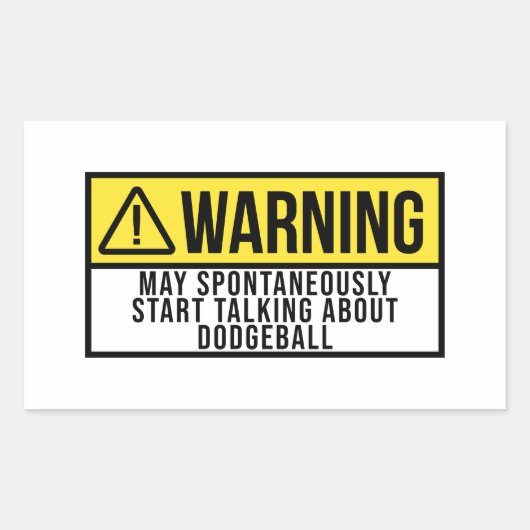 Dodgeballギフト – Dodgeball Lover 長方形シール (正面)