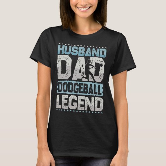 Dodgeball Husband Dad Volker Ball Legend People Ba Tシャツ (正面)