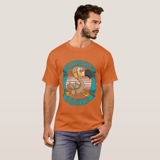 Dodo Bird Dodos Unite Flightless Etinct Birds vint Tシャツ (正面フル)