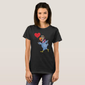 Dodo Bird With Heart Balloon Valentines Day Love B Tシャツ (正面フル)