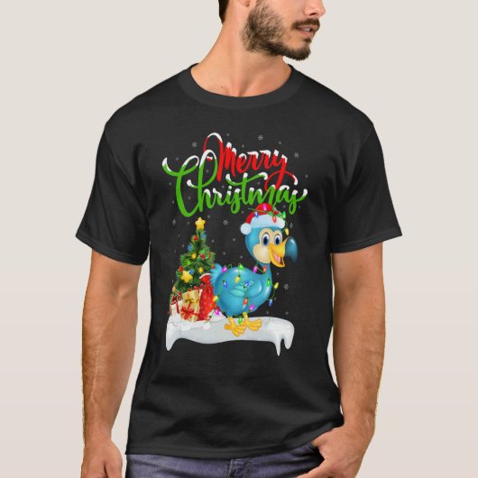 Dodo Bird Xmas Decorations Santa Dodo Christmas Tシャツ (正面)