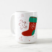 Dodo Craft Studio かわいいクリスマス・ストッキング ホリデー コーヒーマグカップ (正面左)