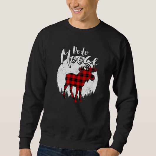 Dodo Moose Red Plaid Buffalo Matching Family Pajam スウェットシャツ (正面)