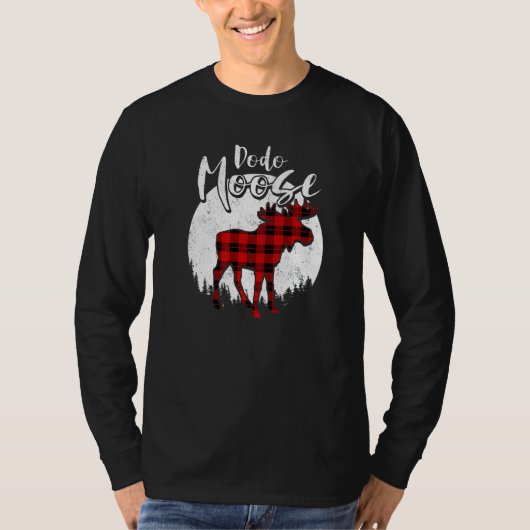 Dodo Moose Red Plaid Buffalo Matching Family Pajam Tシャツ (正面)