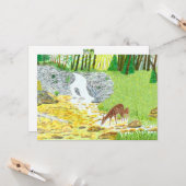 DoeおよびFawnフラットカード カード (正面/裏面インサイチュ)