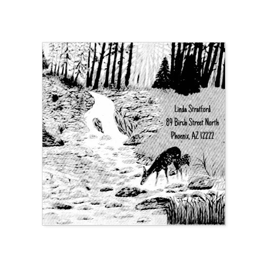 DoeとFawnゴムのスタンプ ラバースタンプ (インプリント)