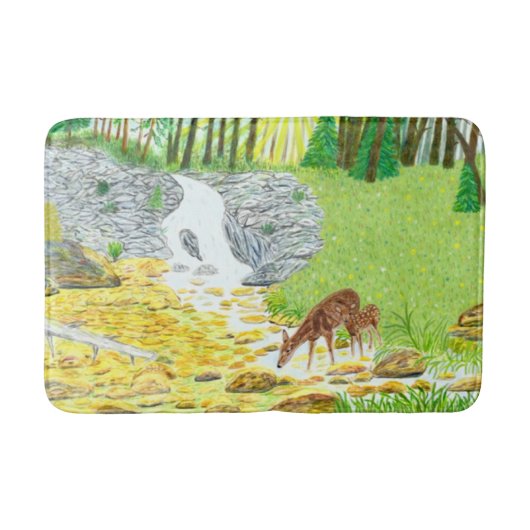 Doe and Fawn バスマット (正面)