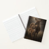 Doe and Fawn | Deer Wildlife Art | Notebook ノートブック (内部)