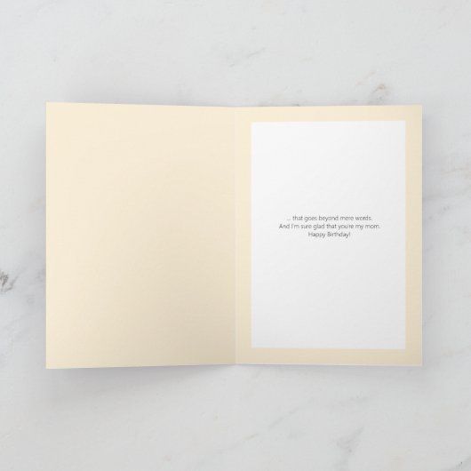 Doe & Fawn "印象派"母誕生日 カード (内部)