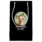 Doe-nt心配するハッピーディアプおもしろいン暗いBG スモールペーパーバッグ (正面)