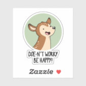 Doe-nt心配するハッピーディアプおもしろいン シール (シート)