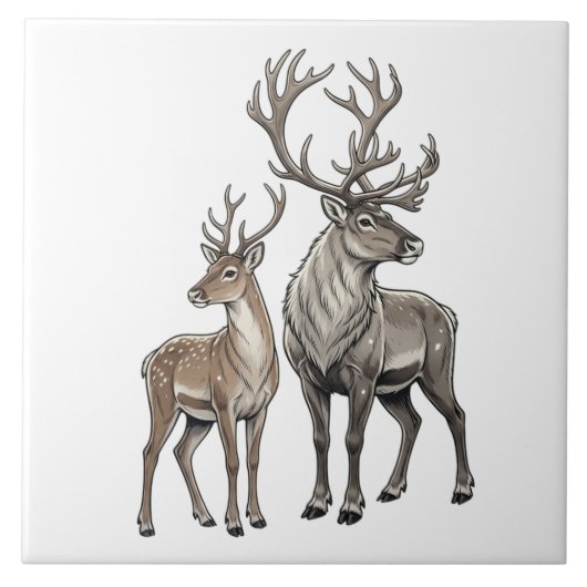 Doe & Stag タイル (正面)