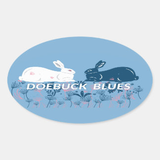 Doebuck Blues新しいステッカー 楕円形シール