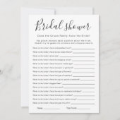 Does the Groom Really Know the Bride Game, 招待状 (正面)