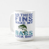 Does This Fin Make My Bass Look Big コーヒーマグカップ (正面左)