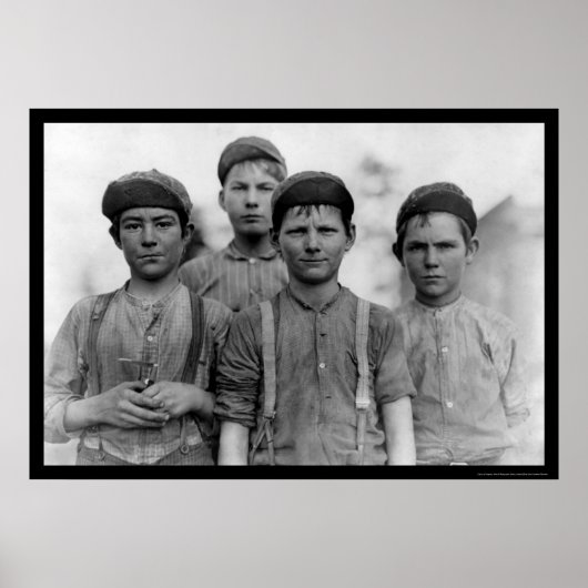 Doffer Boys in Macon, GA 1909 ポスター (正面)