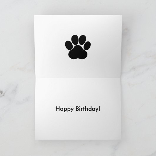 DogとBrownie Cakeを使用してパーティーに対応 カード (内部)