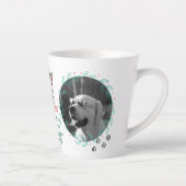 DOGパパまたはMOMのためのホリデーギフト2枚の写真を追加文字 カフェラテマグ (右)