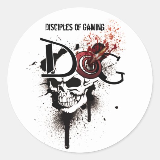 DoGヘッドショットシール ラウンドシール (正面)