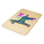 DOGロゴグリーンプレイド バスマット (アングル)