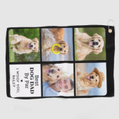 DOG最高のパパバイパーパーソナライズされた- 5 Photo Collage ゴルフタオル (横)