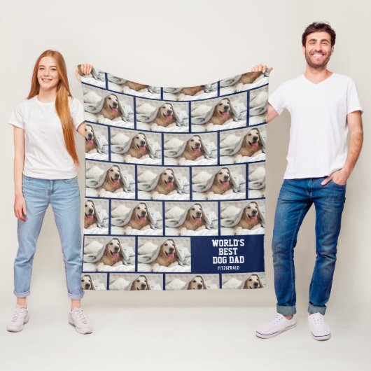 DOG最高のパパパーソナライズされた写真 フリースブランケット (インサイチュ)