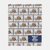 DOG最高のパパパーソナライズされた写真 フリースブランケット (正面)