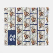 DOG最高のパパパーソナライズされた写真 フリースブランケット (正面(横))