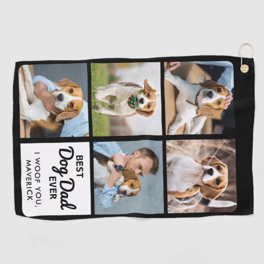 DOG最高のパパEver – ゴルファーパーソナライズされた- 5写真 ゴルフタオル (横)