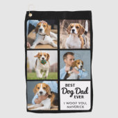 DOG最高のパパEver – ゴルファーパーソナライズされた- 5写真 ゴルフタオル (正面)