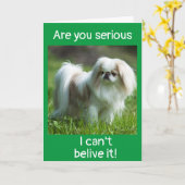 DOG氏は「新しいホーム*カードおめでとう」と言う カード (黄色い花)