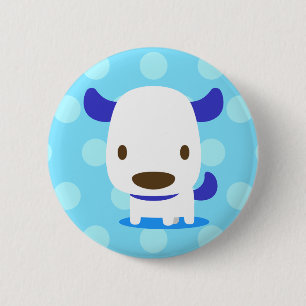 dog01 with polka‐dot pattern : pins 缶バッジ