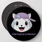 Dog™上のボタン 缶バッジ (正面&裏面)