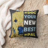 #Dog、新しい最高のTシャツ クッション (ブランケット)