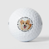 DOG 最高の MOM By Par Pawプリント写真カスタムDOG MOM ゴルフボール (正面)