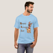 DOG ：献身的な過伸展おっちょこちょいの。 Tシャツ (正面フル)