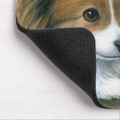 Dog 123 Papillon dog with Butterflies マウスパッド (コーナー)