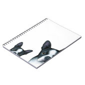 dog 128 Boston Terrier ノートブック (左側)