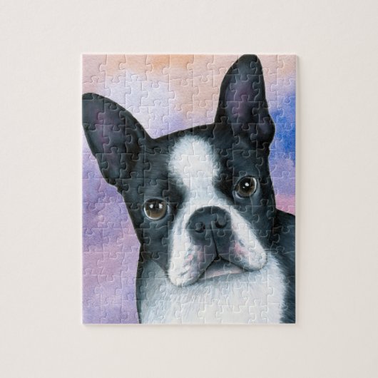 dog 128 color Boston Terrier ジグソーパズル (縦)