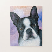 dog 128 color Boston Terrier ジグソーパズル (縦)