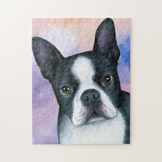 dog 128 color Boston Terrier ジグソーパズル (縦)